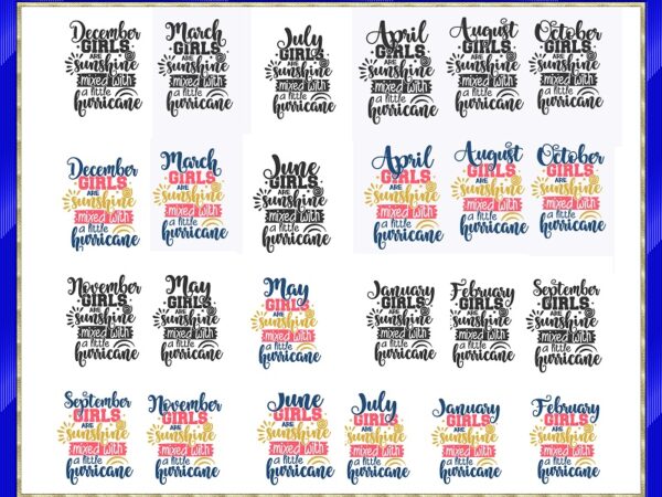 24 birthday months svg bundle | commercial use vector, january february march april may june july august september october november december 676827985