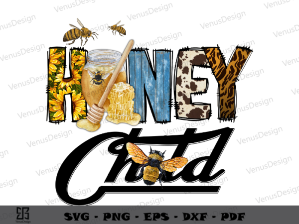 Western honey child gift for bee day design png file , bee sunflower pattern cameo hvt prints, bee art sublimation design