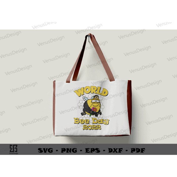 World Bee Day Sublimation PNG Design Honey Bee, Yellow Bee Art Png Files, Funny Bee Vector Cameo Htv Prints