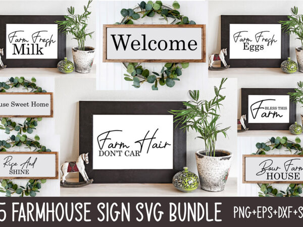 25 farmhouse sign svg bundle