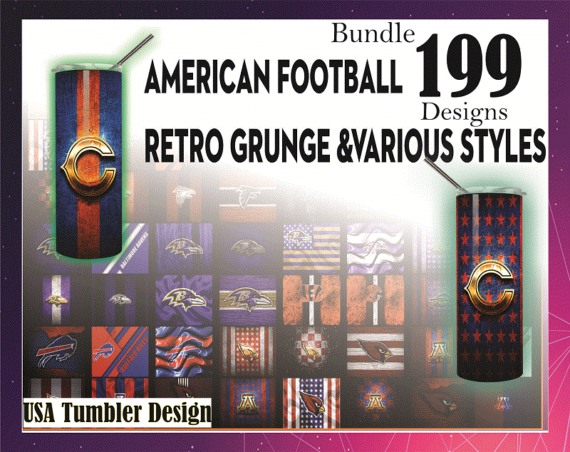 Cincinnati bengals Grunge Tumbler Sublimation Design