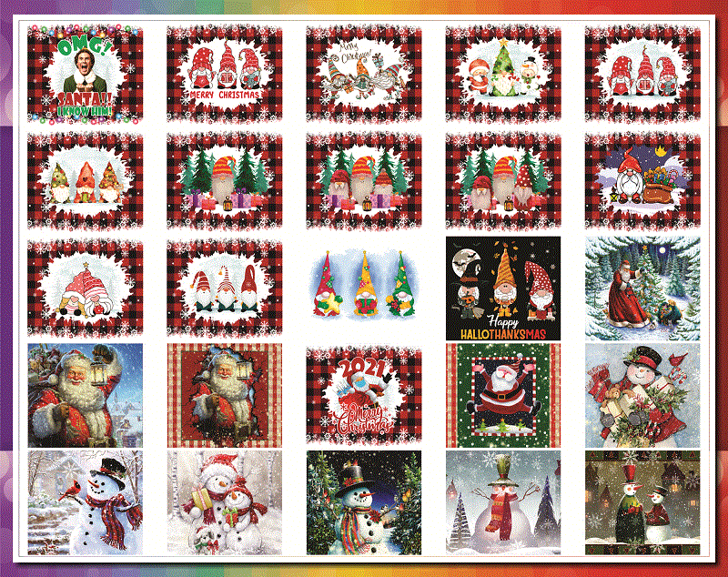 Over 45 Merry Christmas Tumbler PNG (snowman – santaclaus – gnomes), 20 oz Skinny Digital File, Tumbler DIgital, Combo Tumbler Designs 8808122012