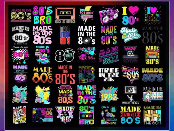 50 made in 80’s png, retro png, vintage 1980s designs, i love the 80’s png, made in the 80’s png, commercial use, digital download 999902232