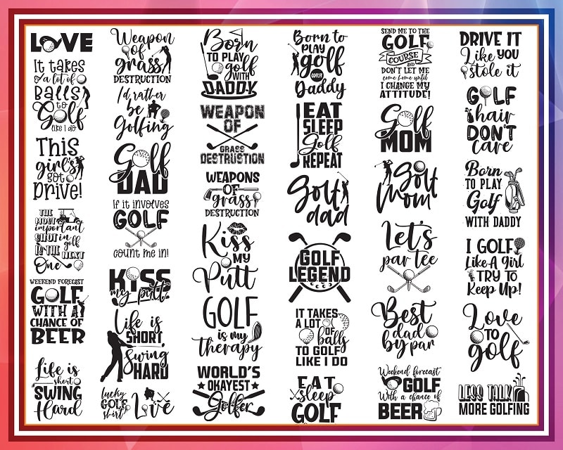 Bundle 100 Golf Quotes SVG, Golf Svg, Golf Svg Design, Golf Svg Bundle, Golf Svg Sports, Golf Svg Lovers, Golf Svg Shirt, Digital Download 1000129407