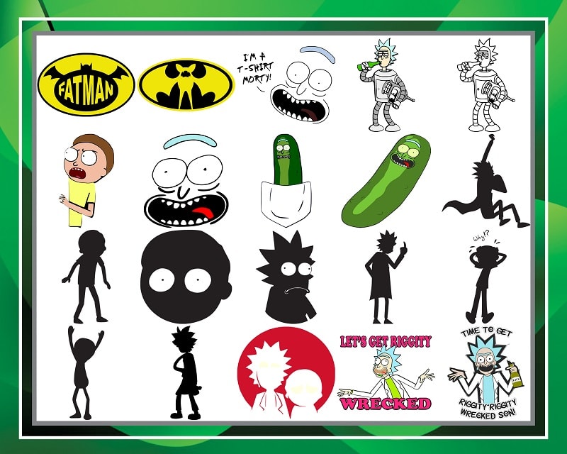 Bundle 52 Designs Rick And Morty, Rick And Morty Faces, Time To get ...