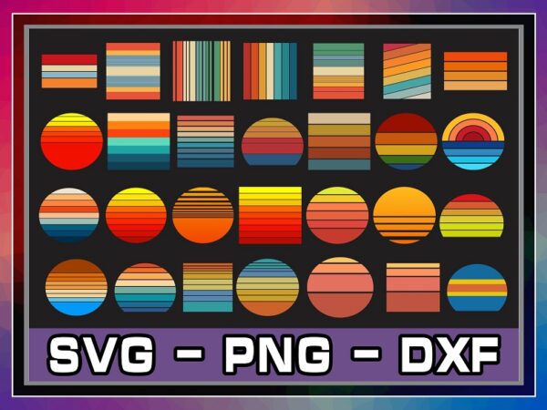 145 bundle retro sunset designs, sunset svg, retro sunset clipart, vintage sunset png, rainbow svg, retro clipart for sunset lovers 863942779