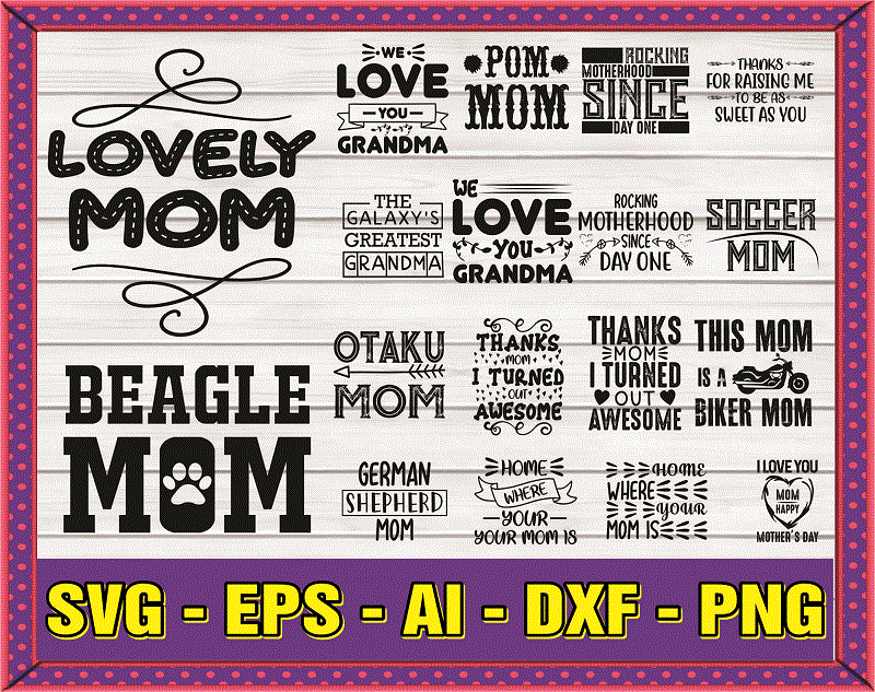 134 Mom SVG Bundles, Mom Fonts svg Bundle, Mom Design Bundle svg, Mom Quote, Funny Quote SVG, Mum Svg Files For Cricut, Instant Download 967615018