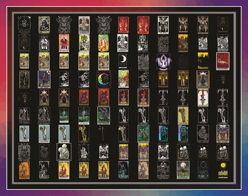 Combo 400 Tarot Cart PNG Bundle, Tarot Art Png For Cricut, Magical tarot cart, Files for Cricut, Tarot Vector, Digital Download CB1035911131