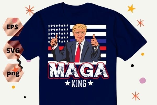 The Great Maga King Funny Donald Trump, Maga King T-Shirt design vector,The Great Maga King png, svg, eps, vector, editable