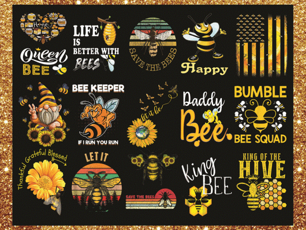 42 bundle save the bee png, bee happy, kindnessbee png, beekeeper gift, honey bee png, sunflower bee png, bee queen png, let it bee png. 1003172210