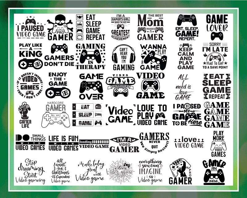 100 Gamer Quotes Bundle, Gamer svg, Funny Game Sayings , Game Lover, Enjoy The Game, Best Gamer, Game Zone, Svg Png Files, Digital Download 997646503