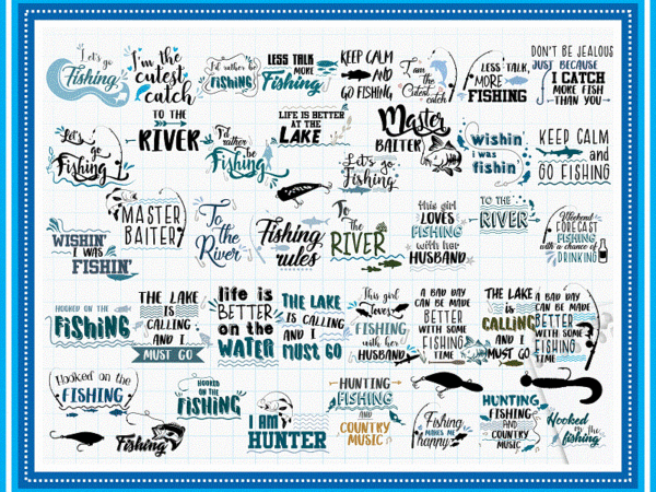 Bundle 378 Fishing Svg, Fisherman svg, Fishing Bundle Svg, Fishing Pole svg,  Hook svg Cut Files For Cricut Silhouette, Digital Download 712805426 - Buy t -shirt designs