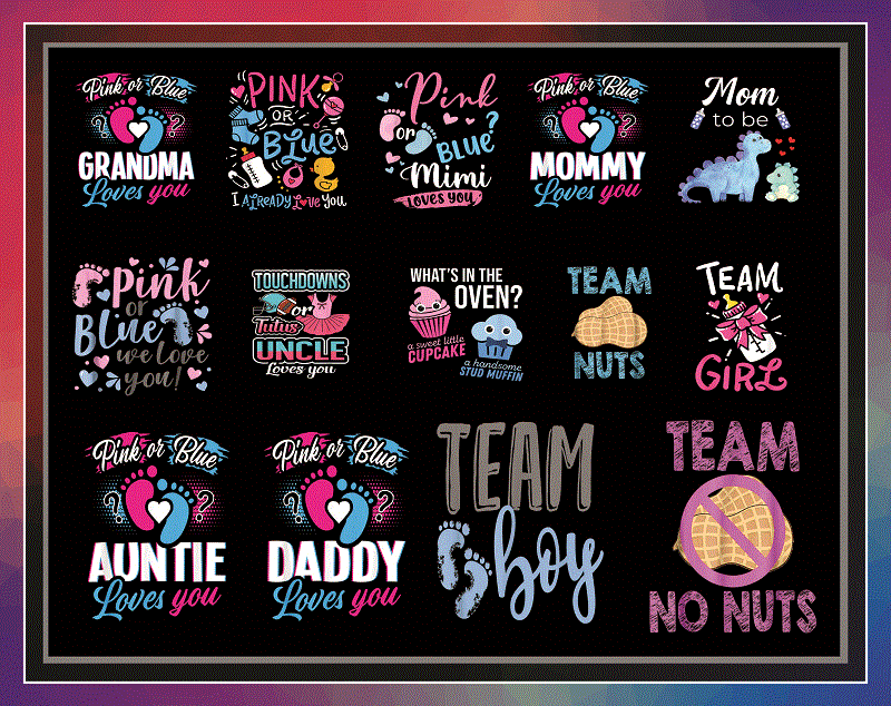 Pink Or Blue, Gender Reveal, Gender Reveal Party, Baby Shower, Boy Or Girl,  Pink Blue Love You, Keeper Of The Gender, Pregnancy Quote Design Bundle  Svg, Pregnancy Svg, Pregnancy Shirt Svg, Pregnancy