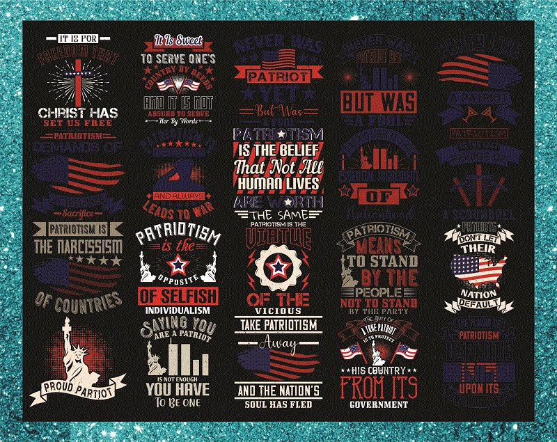 50 Patriot Bundle SVG, Patriot Bundle, Patriot Silhouette, Patriot ...