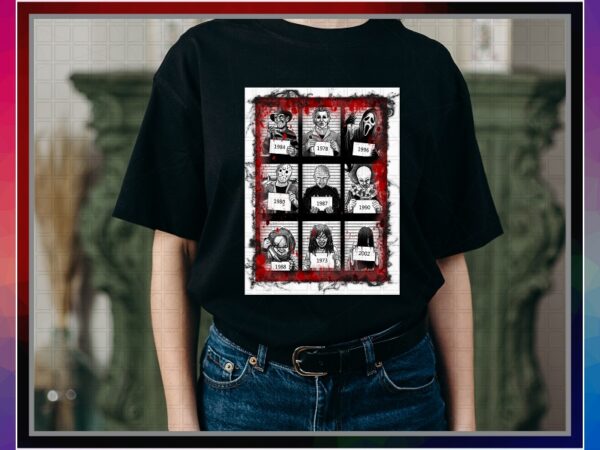 Killers vintage horror png, chucky freddy, jason it sublimation, killers vintage horror png t-shirt, retro horror, png digital print design 1031625592