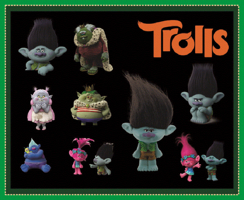 79 Trolls Clipart Png Bundle, Trolls Characters Png, Printable Trolls 