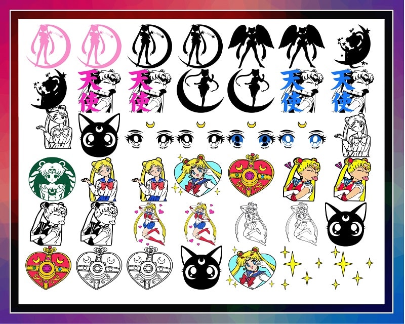 43 Designs Sailor Moon Bundle svg, Sailor moon svg, Anime svg, Anime cartoon svg, Cricut, Silhouette, Clipart, Cut File, Digital Download 1007265840