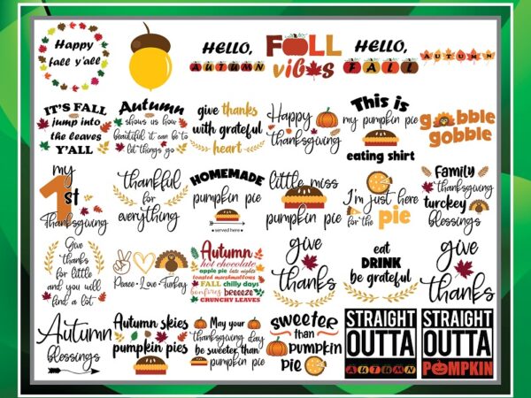 Bundle 120 fall designs, autumn svg, fall cut file autumn, cut file fall sayings svg, thanksgiving svg, fall quotes svg, fall vector 1025621346