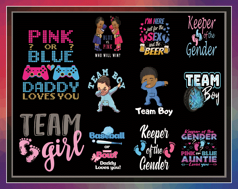 Pink Or Blue, Gender Reveal, Gender Reveal Party, Baby Shower, Boy Or Girl,  Pink Blue Love You, Keeper Of The Gender, Pregnancy Quote Design Bundle  Svg, Pregnancy Svg, Pregnancy Shirt Svg, Pregnancy