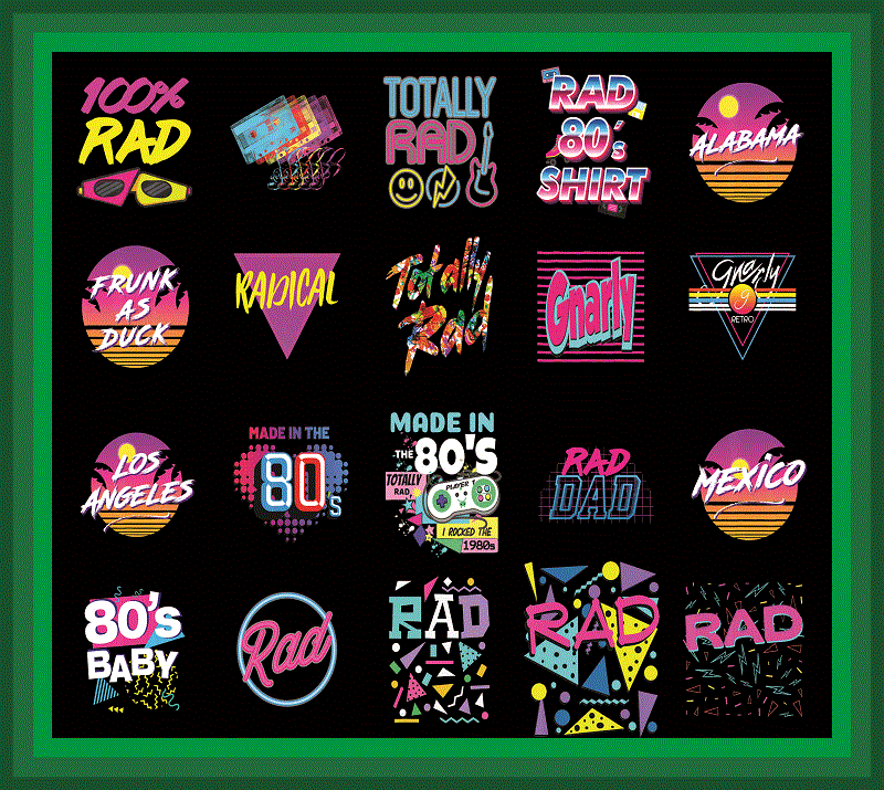 Combo 89 Rad 1980s PNG, Totally Rad 1990s, Miss The 80s Png, Retro Neon Png, 80s Rainbow Png, 90s Retro Png, Totally Rad PNG, I Love 80s Png 1017919501