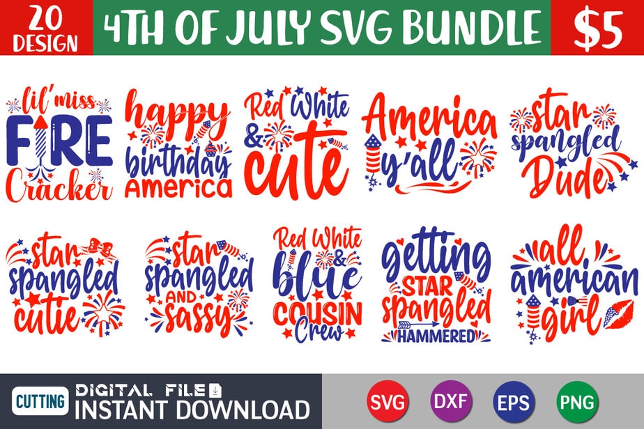 4th of July SVG Bundle, July 4th SVG, Fourth of July svg, America svg ...