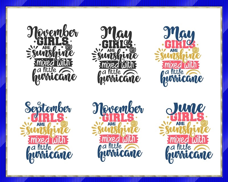 24 Birthday Months SVG Bundle | Commercial Use Vector, January February March April May June July August September October November December 676827985