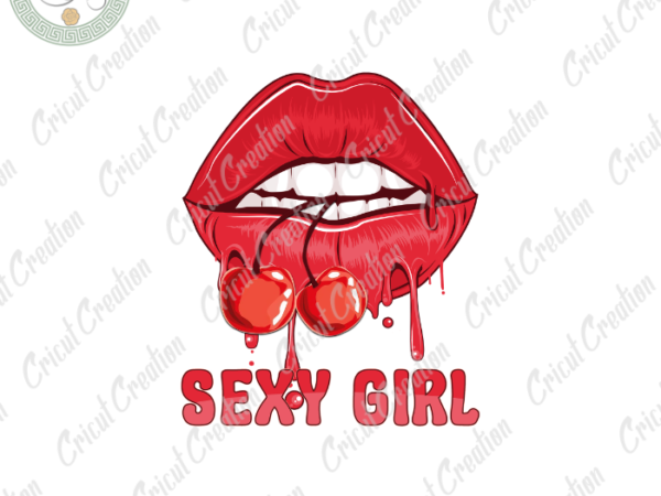 Summer vibes, sexy girl diy crafts, summer vacation png files ,dripping cherry silhouette files, trending cameo htv prints t shirt template vector