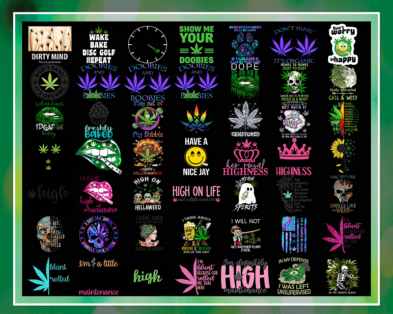 Combo 298 Cannabis Png Designs, Bundle Png File, Dope Bundle, Smoke weed Png, Png Download, Digital Print Design, Instant Digital Download 1034748298