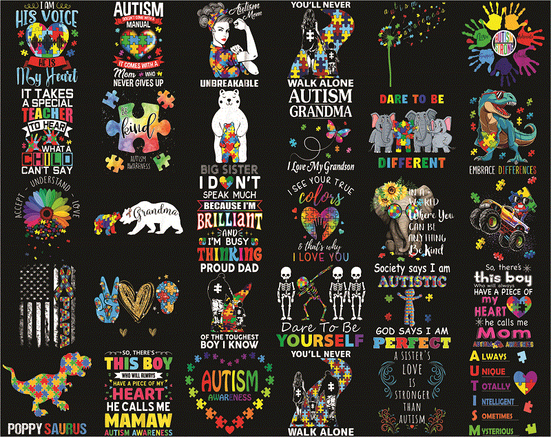 Bundle 181+ Autism PNG, Autism Rainbow PNG, Peace Love autism, Autism Gift, Autism Awareness, Autism Heart, Puzzle Ribbon, Digital Download 936897611