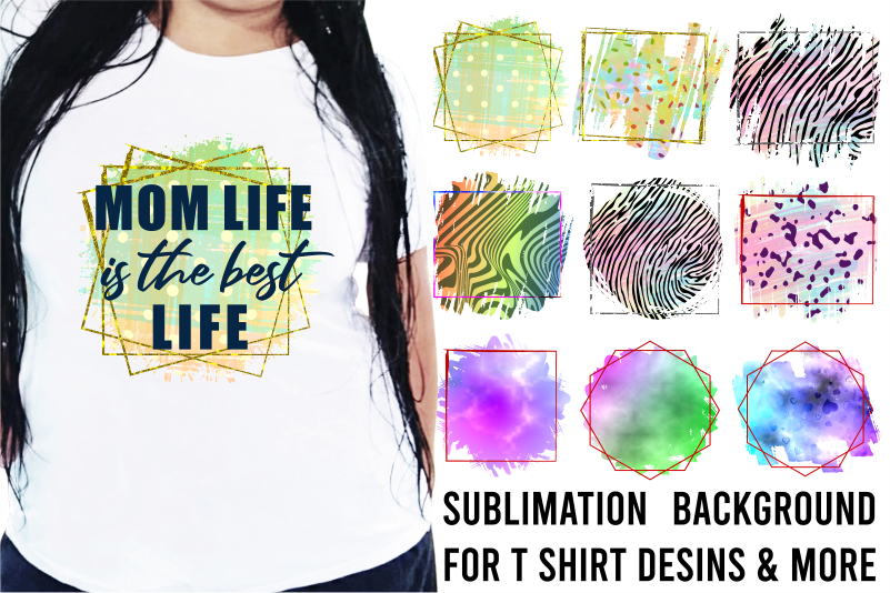 Sublimation Background Bundle, Abstract Background, Sublimation T Shirt Designs, mus designs