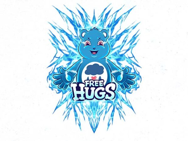 Free hugs t shirt graphic design