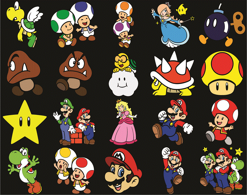 120+ Super Mario SVG PNG DXF Bundle, Super Mario Svg, Super Mario Alphabet, Peach Princess, Koopa Troopa, Goomba Svg, Super Mario World Svg 926322408