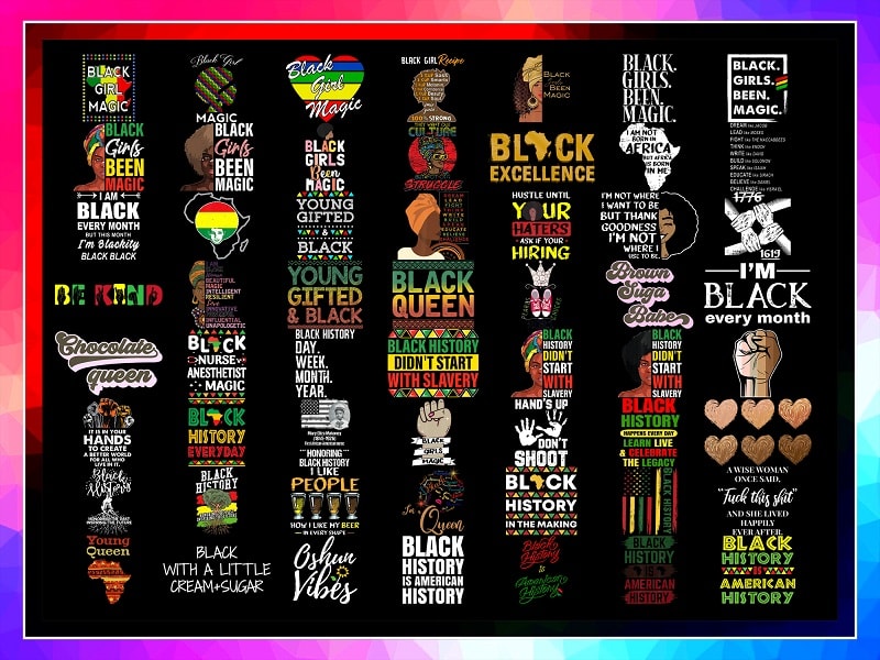 100 Black history PNG Bundle, Black history Month, Afro Black Woman African, Black Queen Png, Black Lives Matter, I Am Black History 1007303136