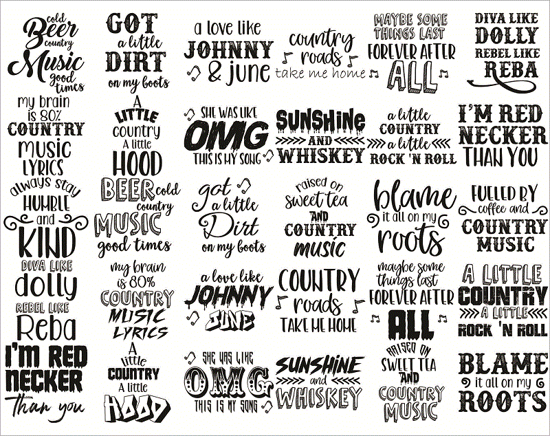 Bundle 100 Country Music SVG/PNG Files For Cricut, Country Music svg, Music svg Bundle, Music svg Shirt, Music Lovers svg, Instant Download 1015565186