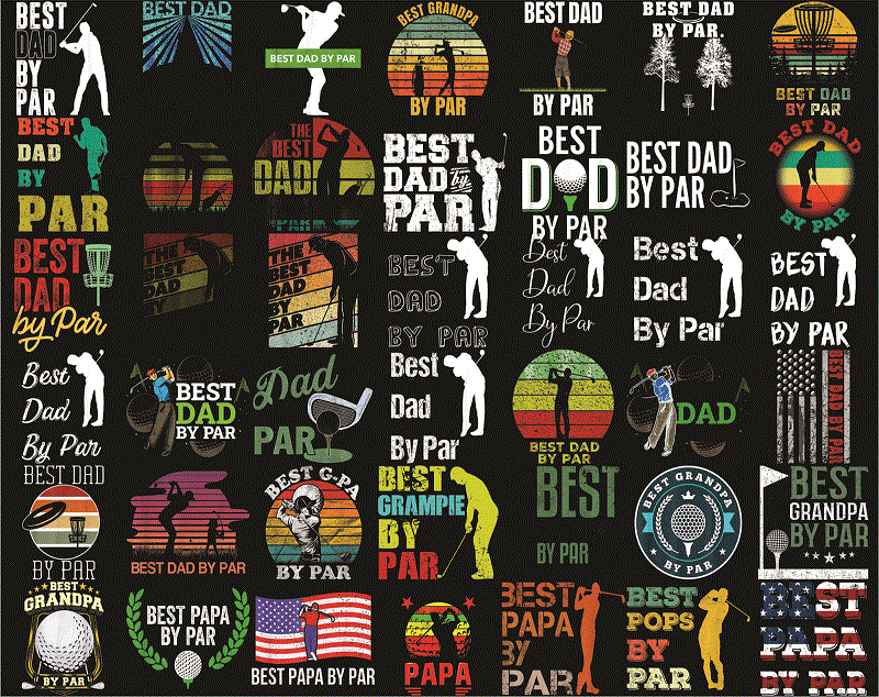 Combo 250+ Dad PNG Bundle, Best Dad By Par Vintage Sunset Golf Shirt for Men, Daddy PNG,Birthday, Father Day PNG, Gift For Dad, Digital Download CB1018349801