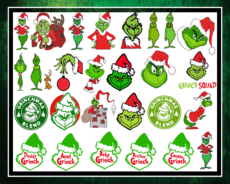 200+ Grinch PNG Bundle, Grinch Svg, Merry Christmas svg, Grinch Png, face grinch , grinch tree Grinch Png bundle, Instant download CB921991415