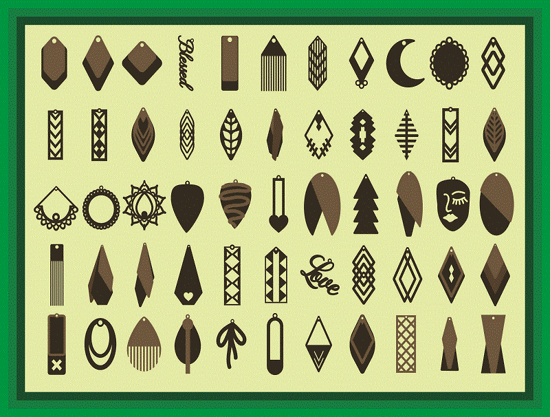 700 Designs Earrings SVG Bundle, Leather Earnings Svg, Earring Template Svg, Jewelry Svg Files for Cricut Silhouette, Instant Download 1006604701