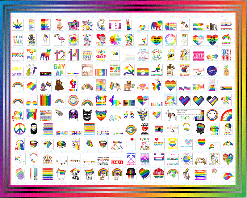 600 PNG LGBT Pride Bundle Digital Download, Festival Outfit, Rainbow Png, Gay Flag Png, Be Proud Be Fabulous Png, Free Mom Hugs PNG 990431191