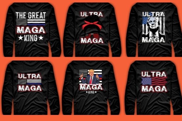 6 Ultra Maga design, Retro Vintage American Flag cool Ultra Maga T-Shirt esign vector,The Great Maga King png, svg, eps, vector, editable, funny, saying, ultra maga, patriotic, usa flag, american