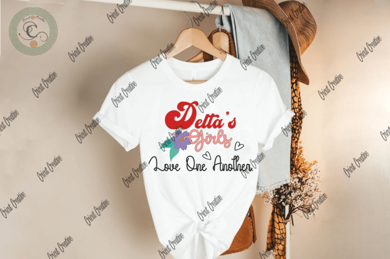 Delta Girl , Delta’s Girl Love One Another Diy Crafts, Red triagle Design Svg Files For Cricut, Women Delta Sorority Silhouette Files, Trending Cameo Htv Prints