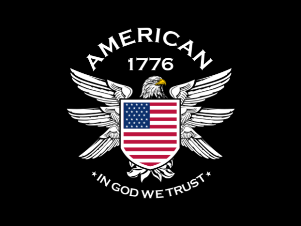 American 1776 t shirt vector