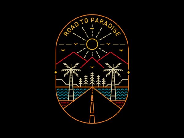 Road to paradise t shirt design online