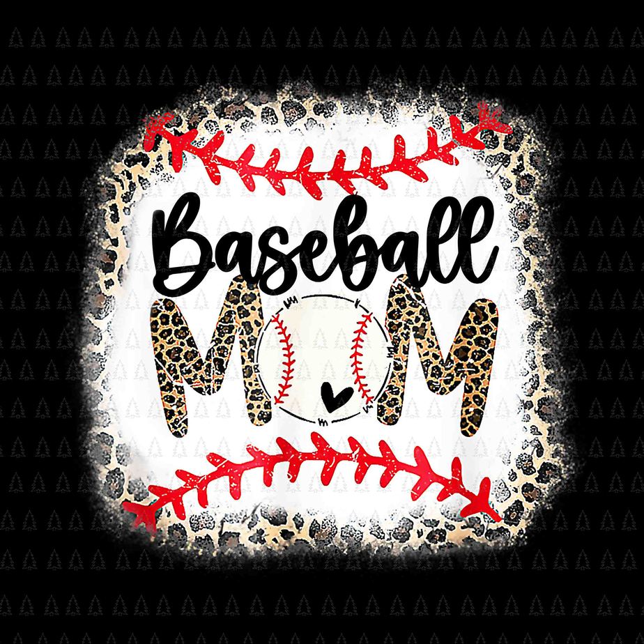 Baseball Mom Leopard Softball Bandana Happy Mother's Day Poster