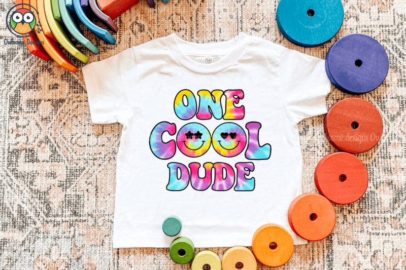 One Cool Dude Sublimation Design