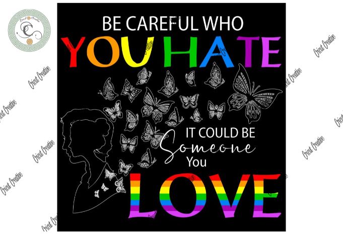 LGBT Quote Butterfly Vector Sublimation Files & Human LGBT Flag Clipart Svg File