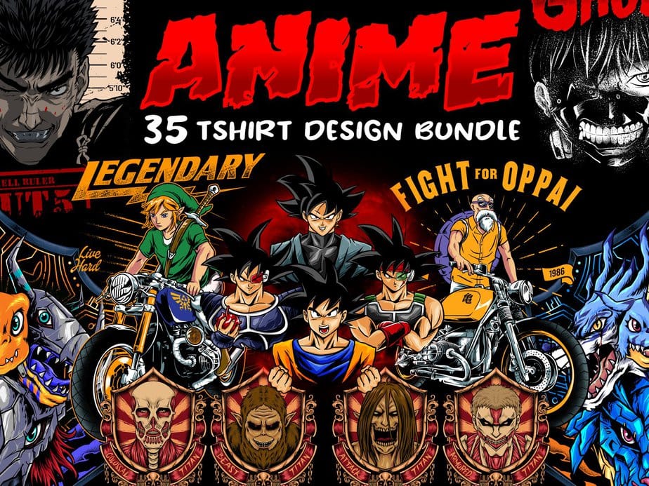 Deliver anime bootleg design bundle by Fardanesia | Fiverr