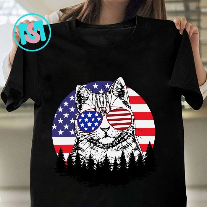 Cat American SVG Bundle, Cat SVG, July 4th svg, Independence Day, 4th of July SVG, America Svg, USA Flag svg, Patriotic SVG, Usa png, Usa svg, png