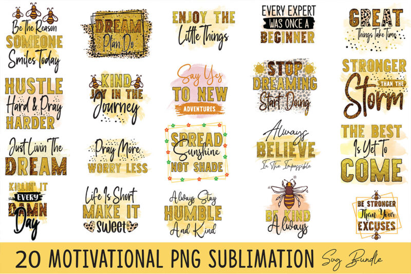 Motivational Sublimation SVG Bundle