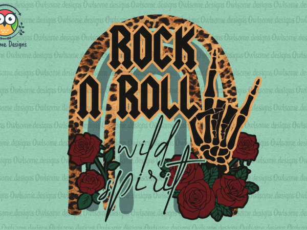 Rock and roll sublimation design