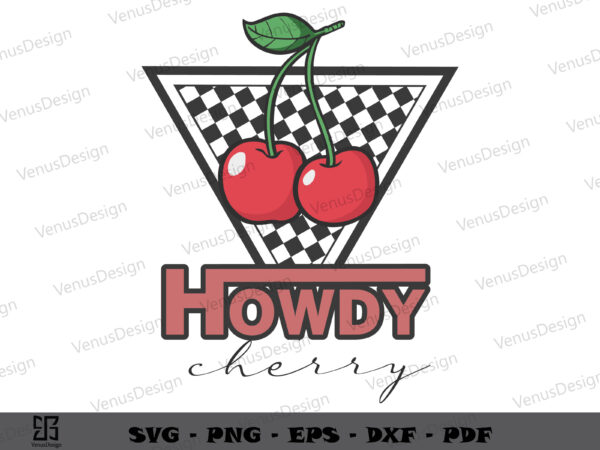 Howdy cherry chess board svg shirt design, trending tee design